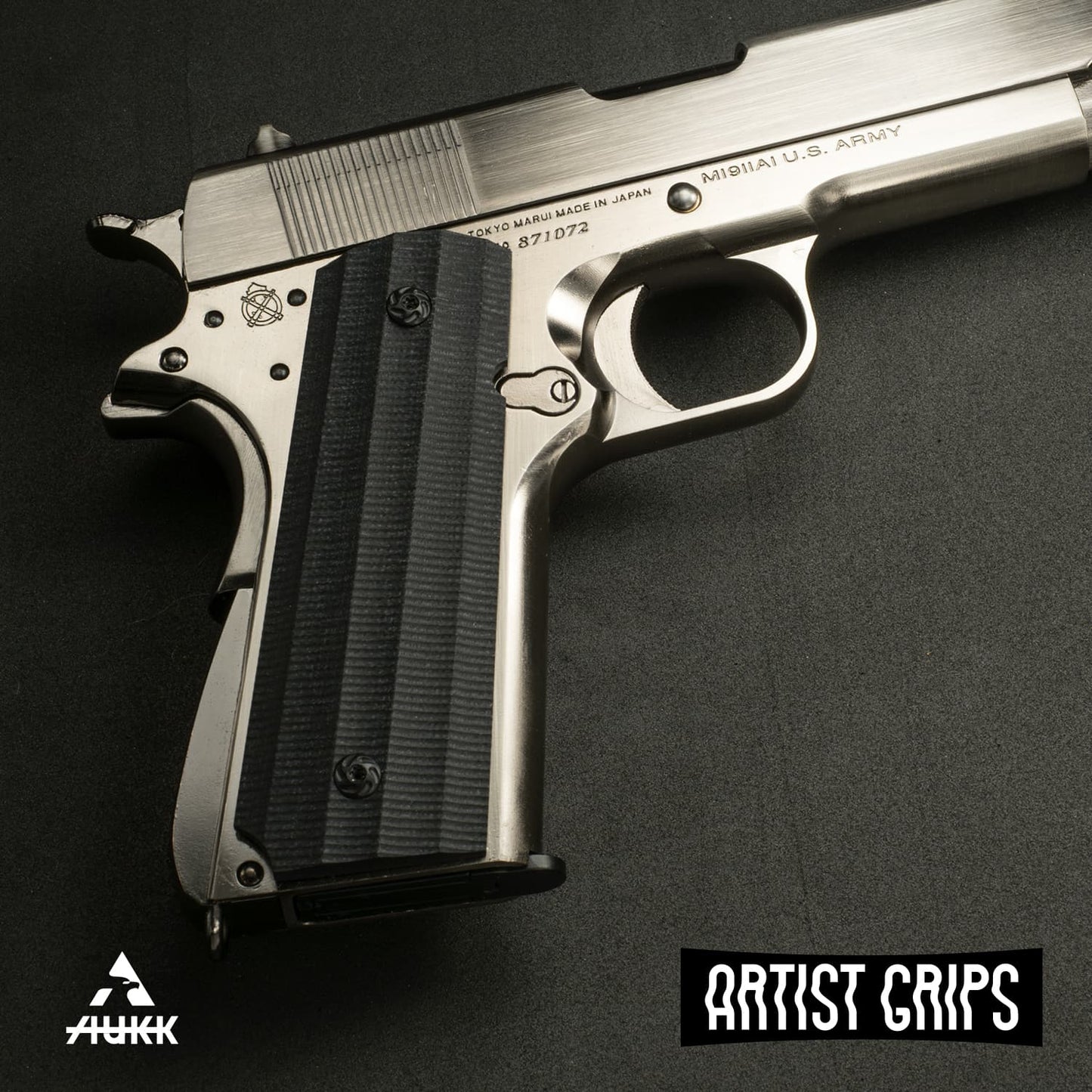 1911 Full Size High-strength Composite Material Pistol Grips Relief Sculpture Ripple