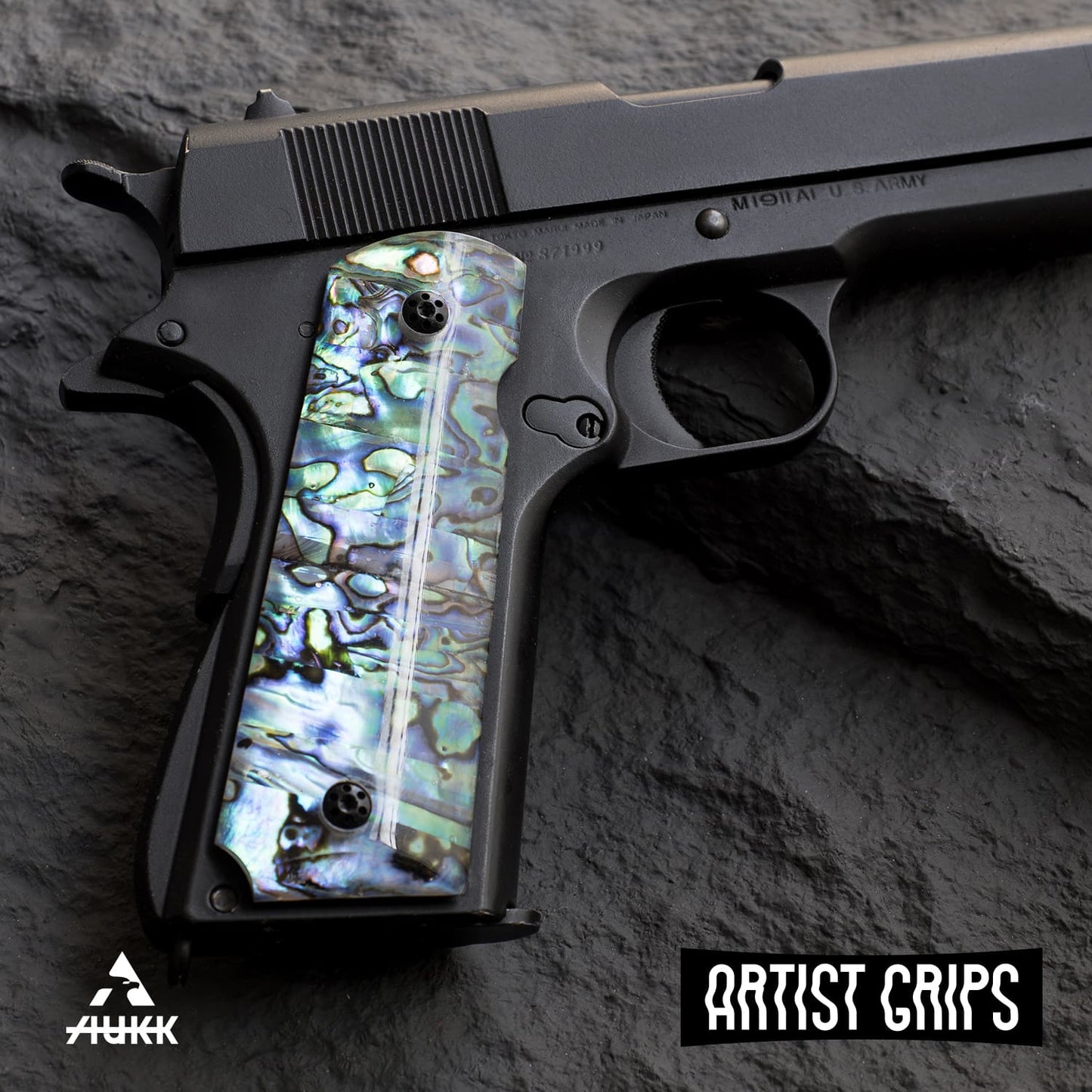1911 Full Size New Zealand abalone shell Pistol Grips
