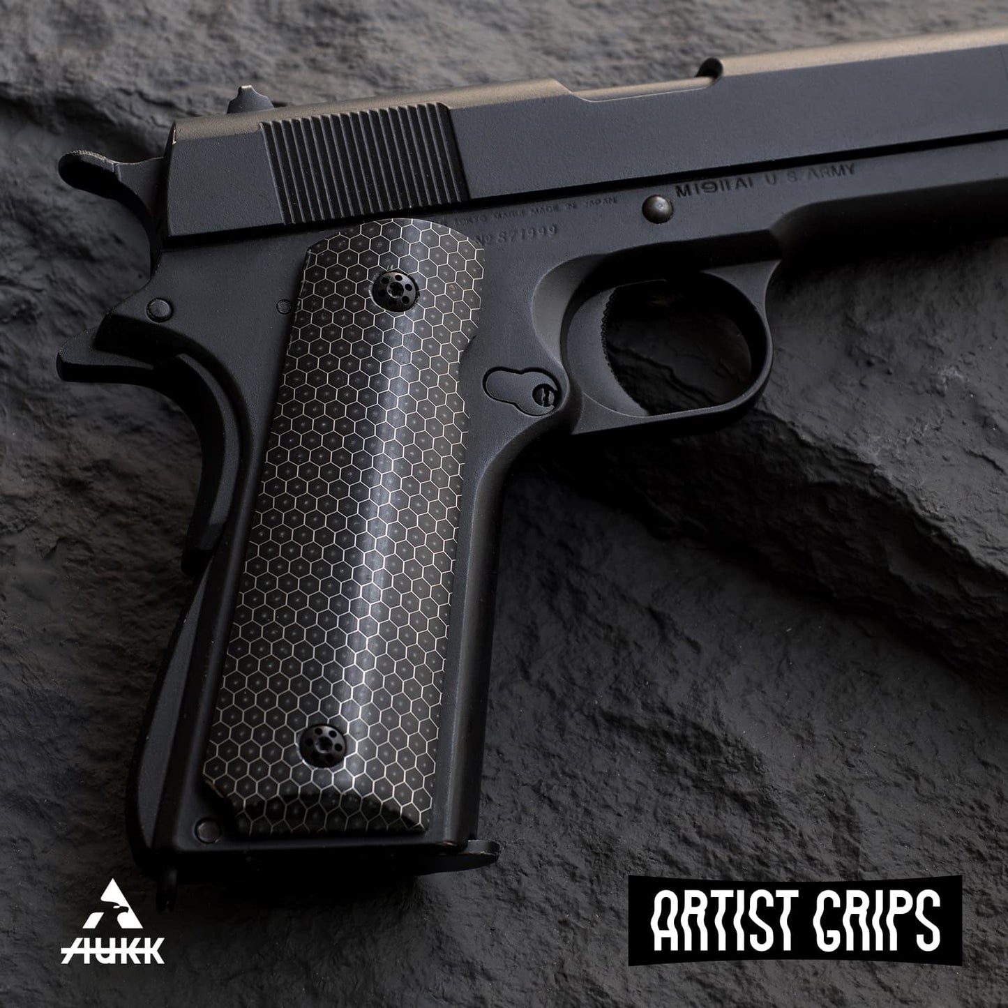 1911 Full Size New Epoxy resin honeycomb aluminum Pistol Grips
